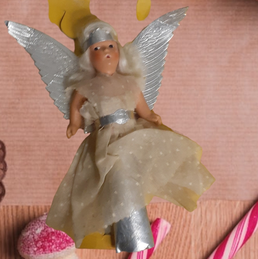 Antique Noma Tree Top Angel tree topper 1940's Made in America